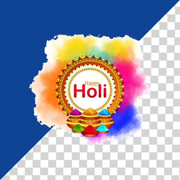 PSD happy holi indian festival illustration png