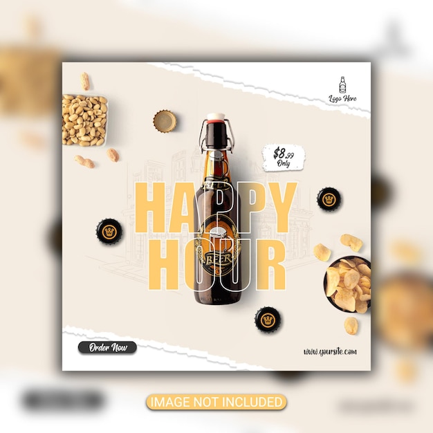 happy hour flyer template