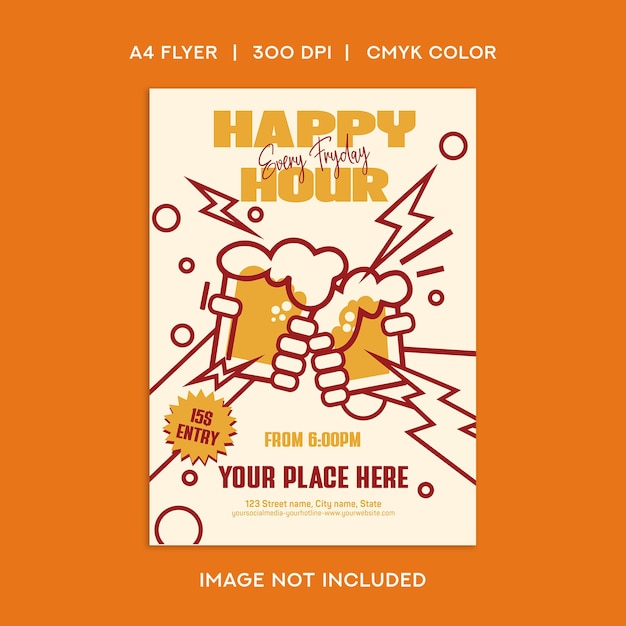 PSD happy hour flyer