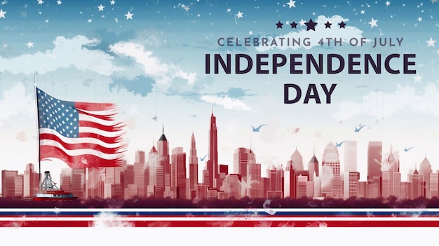 Happy independence day 4th of July background US Independence Day Poster Design