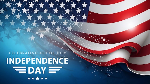 PSD happy independence day 4th of july background us independence day poster design