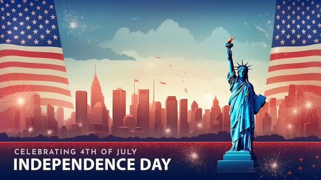 Happy independence day 4th of July background US Independence Day Poster Design