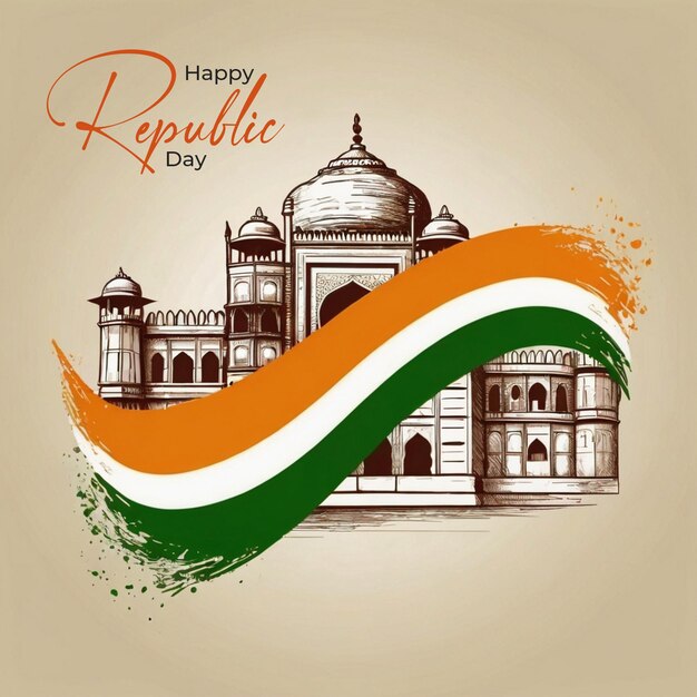 PSD happy indian republic day background