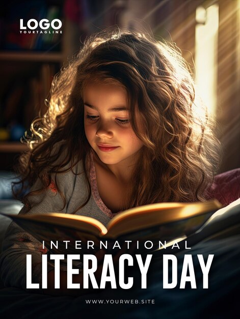 Happy International Literacy Day social media post Poster design