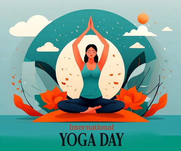 PSD happy international yoga day banner design