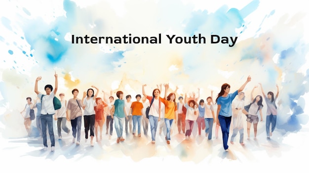 Happy international youth day background