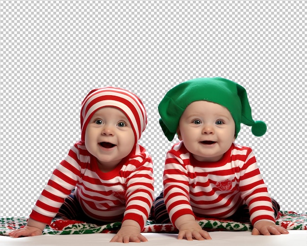 happy and joyful children on transparent background