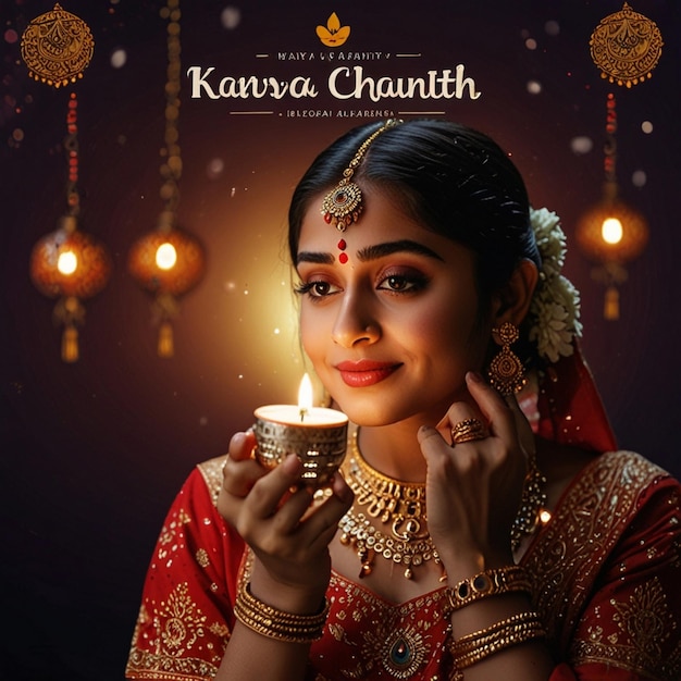 PSD happy karva chauth social media post template