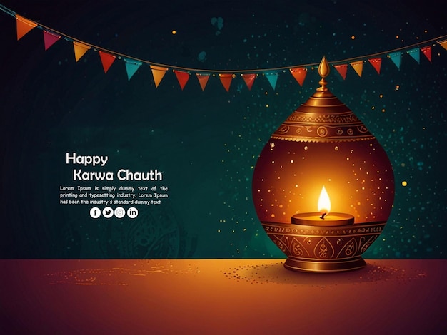 PSD happy karwa chauth background