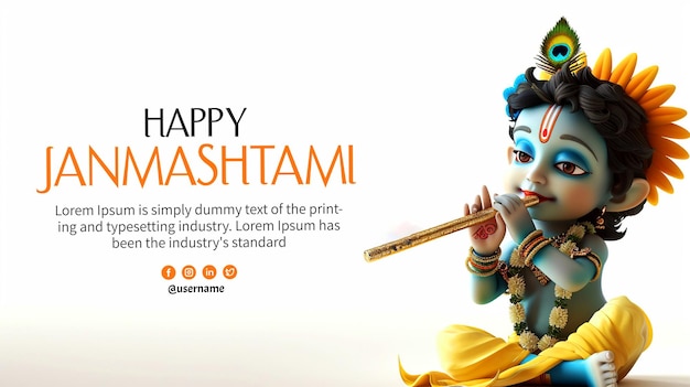 happy krishna janmashtami festival of india