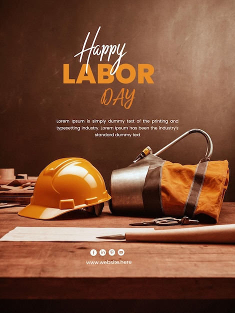 happy labor day design template