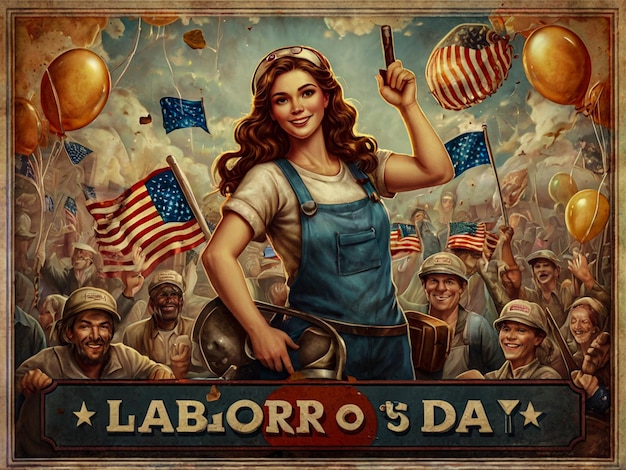 Happy Labor Day poster banner