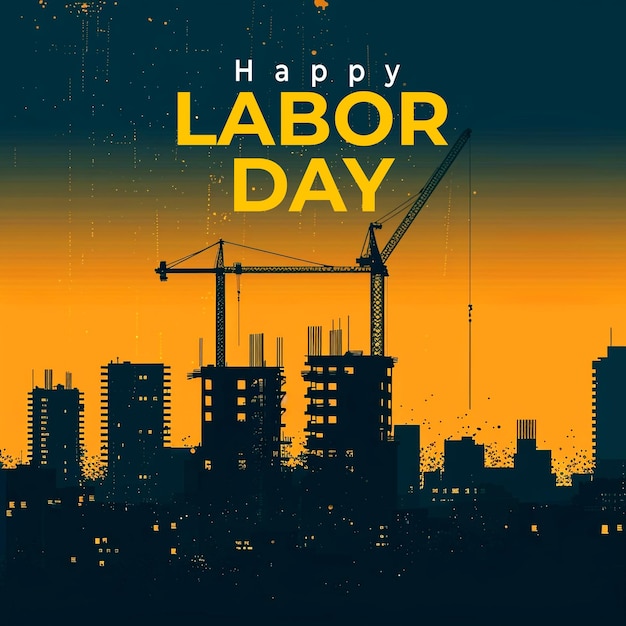 Happy labor day psd