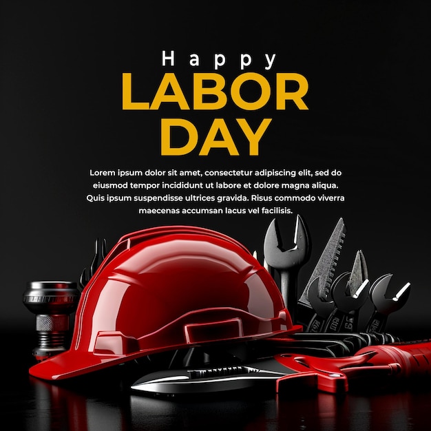 Happy labor day psd