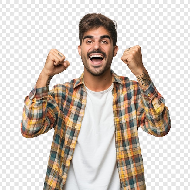 Happy Man Celebrating Success