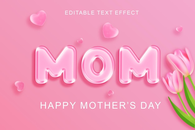 Happy Mother's day PSD Editable Text Effect