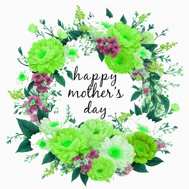 Happy Mothers Day beautiful floral background