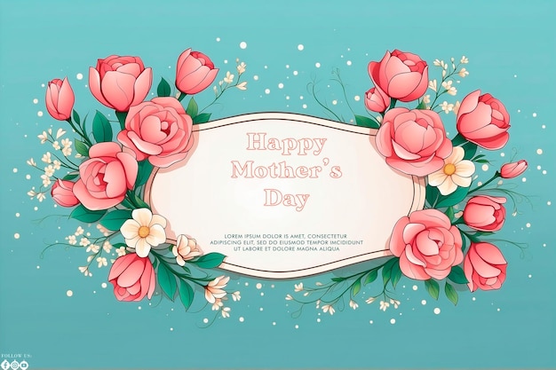 Happy Mothers Day illustration in paper style