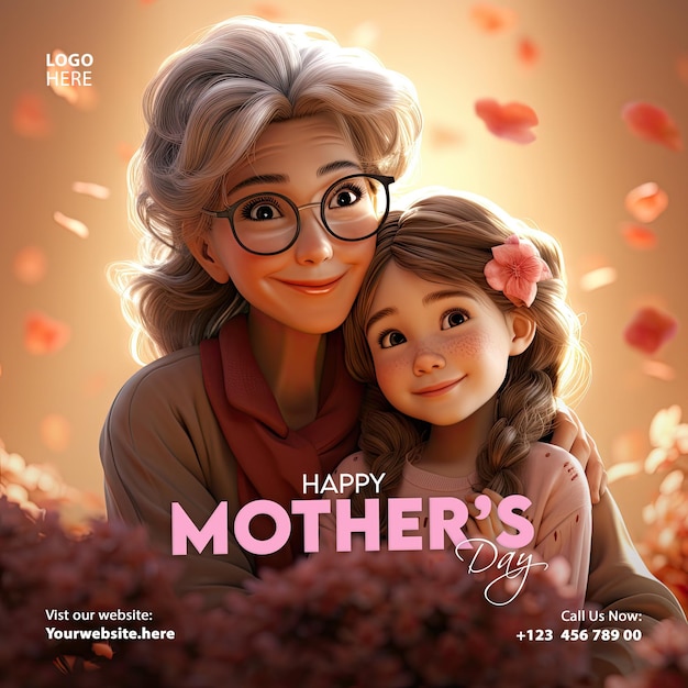 Happy mothers day social media instagram facebook post template banner