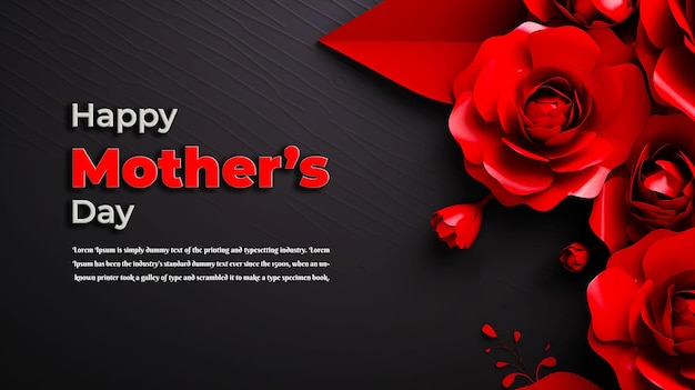 PSD happy mothers day template social media post