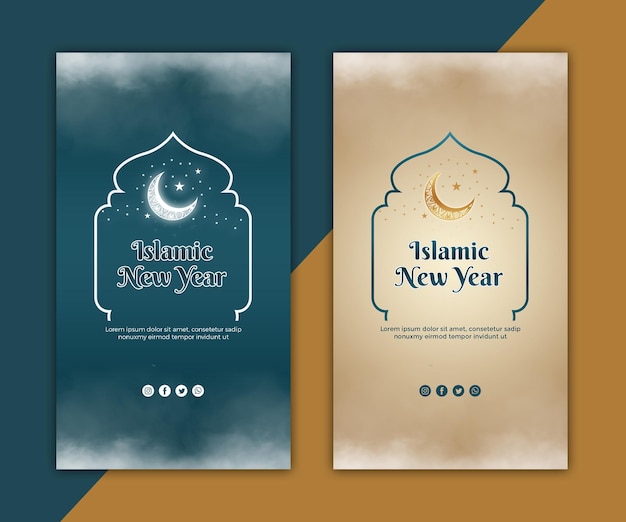 happy muharram islamic new year social media story post template