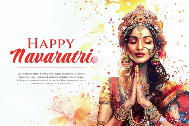 Happy Navaratri religious Indian festival