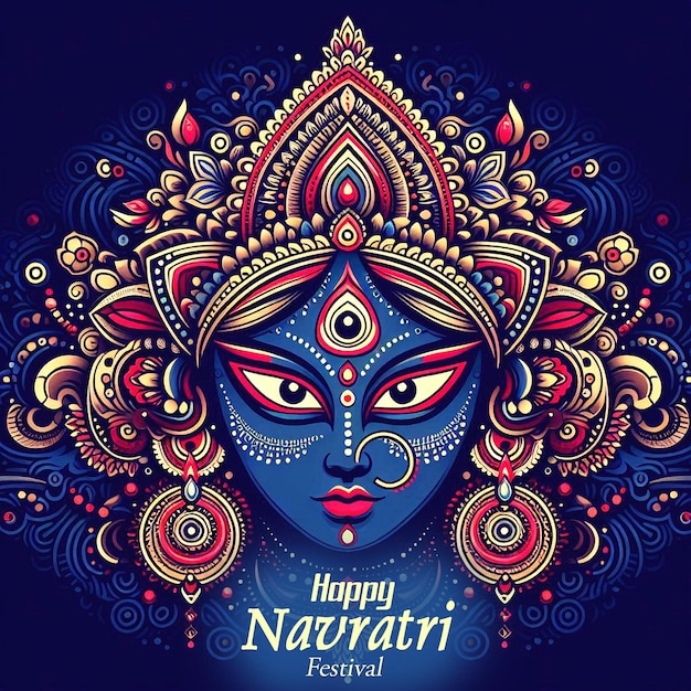 Happy Navratri Blessings Design Template