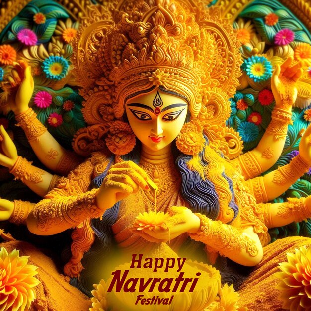 Happy Navratri Celebration Design Template