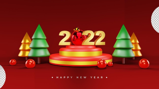 Happy new 2022 year Elegant text with background