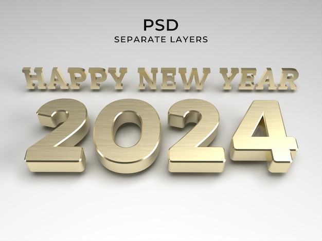 A happy new year 2020 number is on a white background.