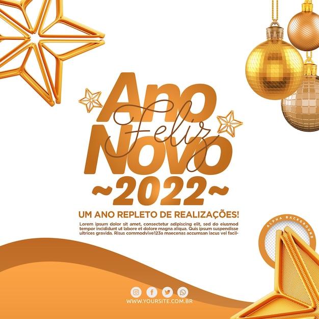 Happy New Year 2022 psd