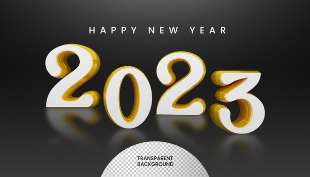 PSD happy new year 2023 3d banner