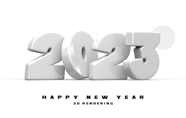 Happy new year 2023 3d number