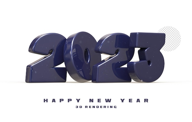 Happy new year 2023 3d number