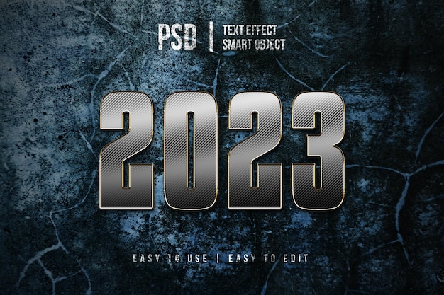 happy new year 2023 editable text effect