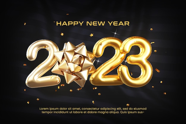 Happy New Year 2023 Social Media Promotion or Invitation