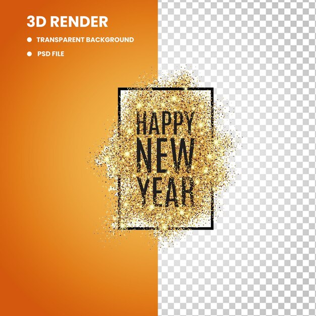 PSD happy new year 2024 text typography design element flyer banner design the year 2024 new years 3d