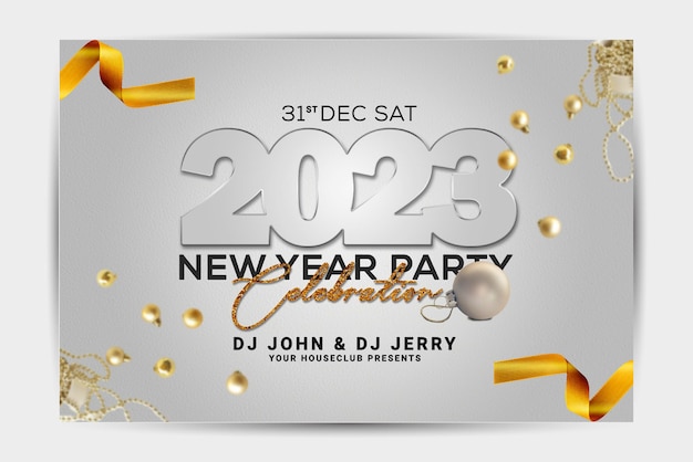 Happy new year celebration party flyer