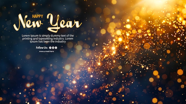 Happy new year celebration social media post banner design template