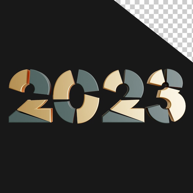 PSD happy new year golden and black 2023