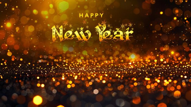 PSD happy new year lights background