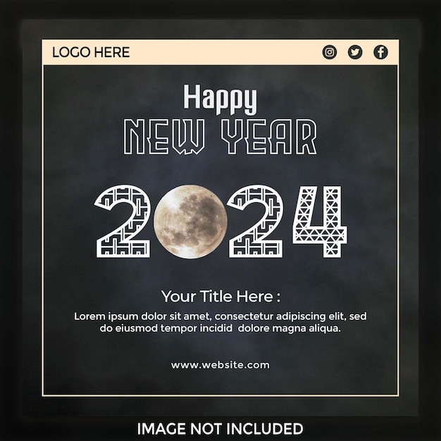 Happy New Year Social Media Promotion And Banner Post Design Template