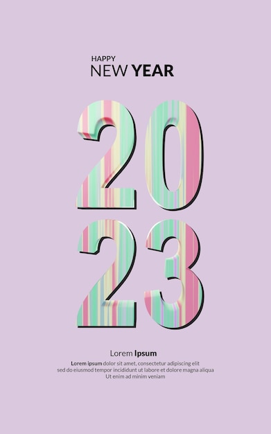 Happy New Year Story design Social Media Pastel Color