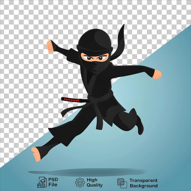 Happy Ninja Character in Cute Cartoon Style