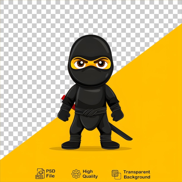 Happy Ninja Character in Cute Cartoon Style