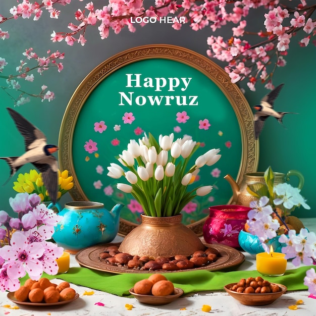 Happy Nowruz holiday psd post