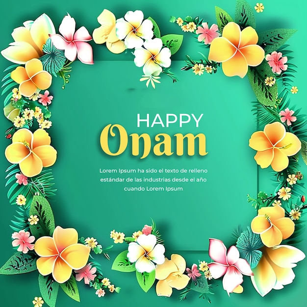 Happy Onam Festival Banner Poster