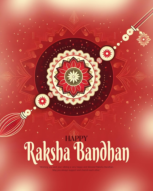 Happy Raksha Bandhan a Brother Sister bond Rakhi Festival Social Media Post Template