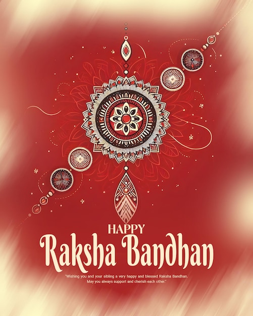 PSD happy raksha bandhan a brother sister bond rakhi festival social media post template