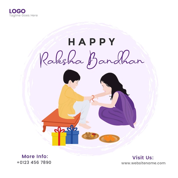 Happy raksha bandhan festival post